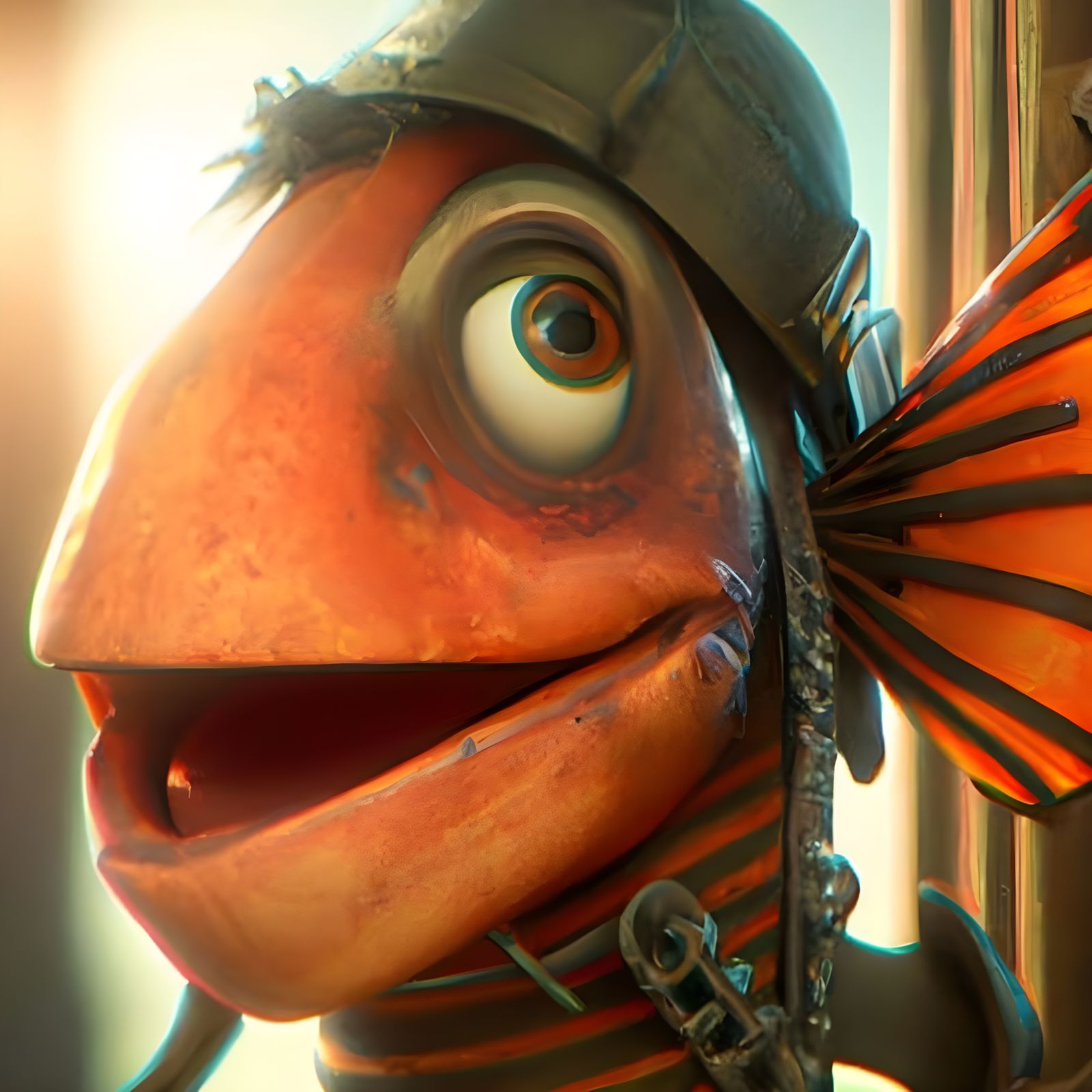 Smiling Soldier Fish Directs with Cinematic Lighting
