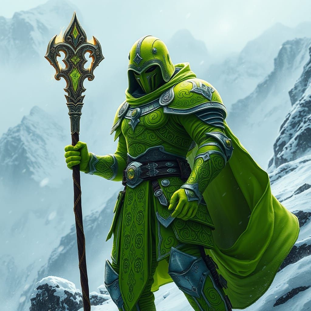 Battle Mage Casting Spell in Blizzard