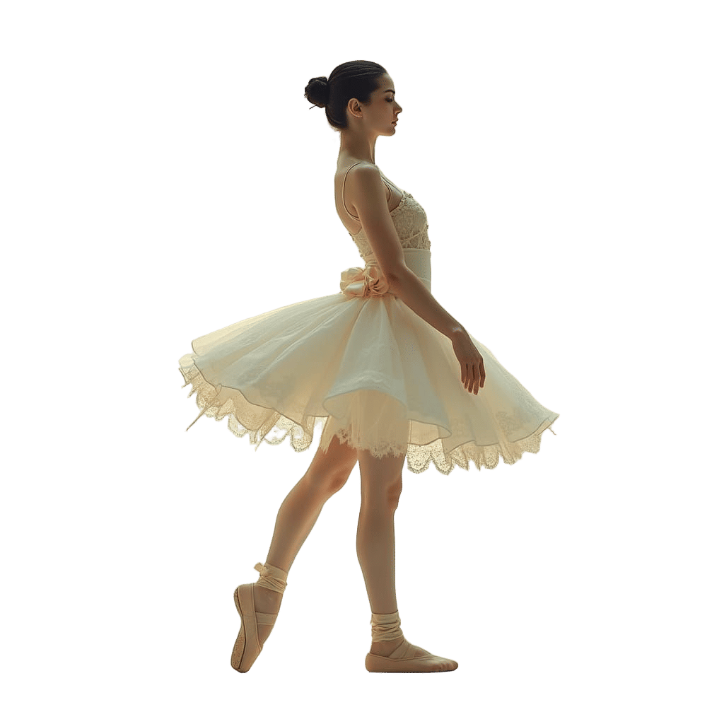 Ethereal Ballet Dancer in Whimsical Impasto Tutu