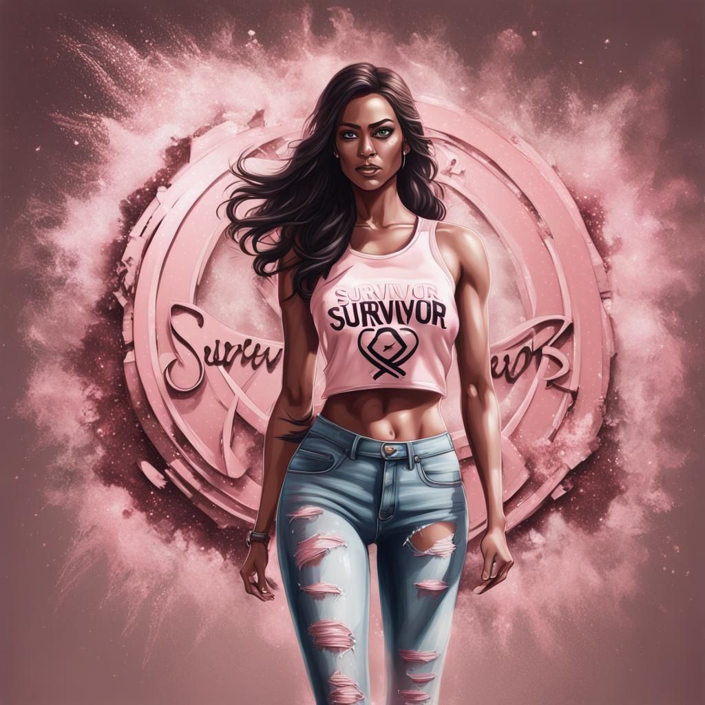 Survivor: Hyperrealistic Breast Cancer Awareness Image
