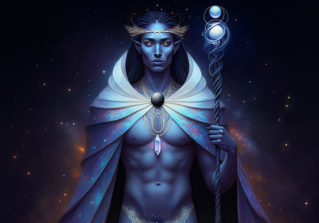Regal Pluto Embodiment Exuding Celestial Power