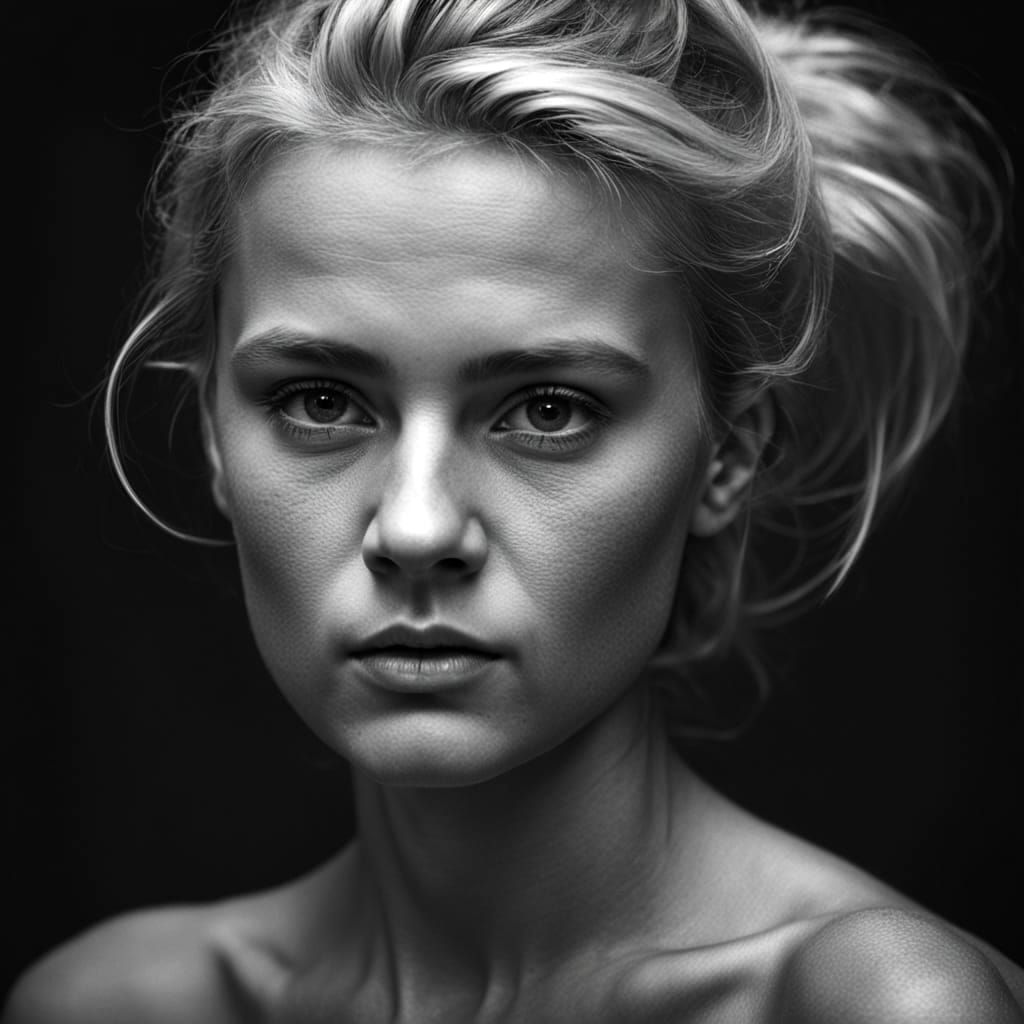 portrait of a woman chiaroscuro 1