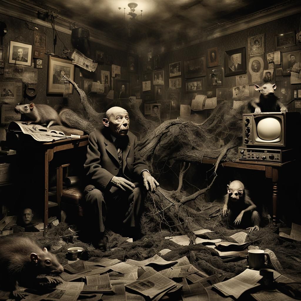 Haunted House: Goth Model in Diane Arbus Style