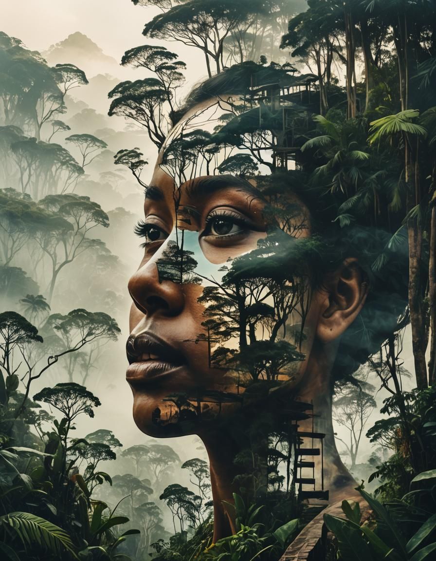 Madagascar Mindscape: A Double Exposure Masterpiece