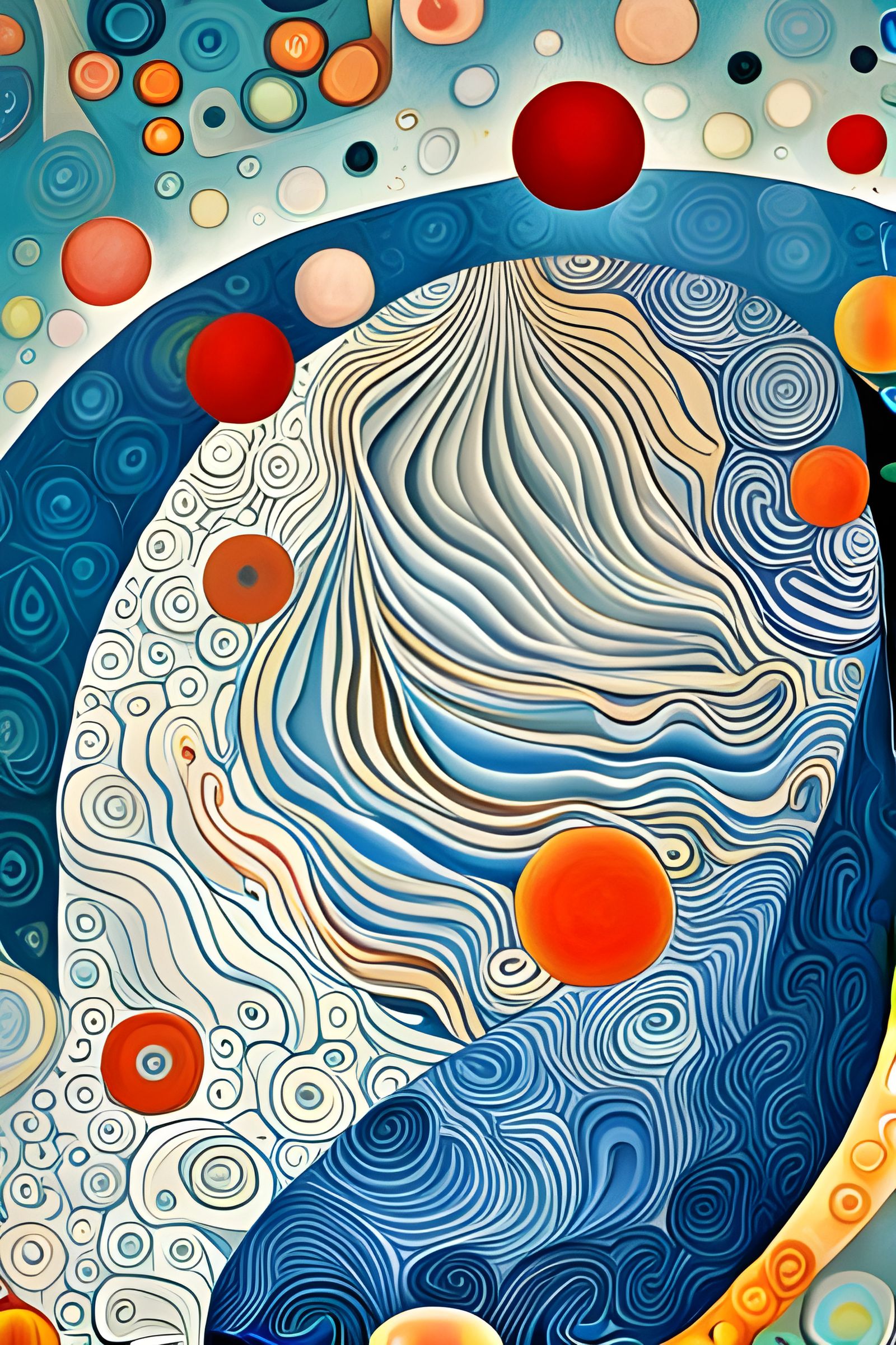 Surreal Celestial Abstract Art in 3D