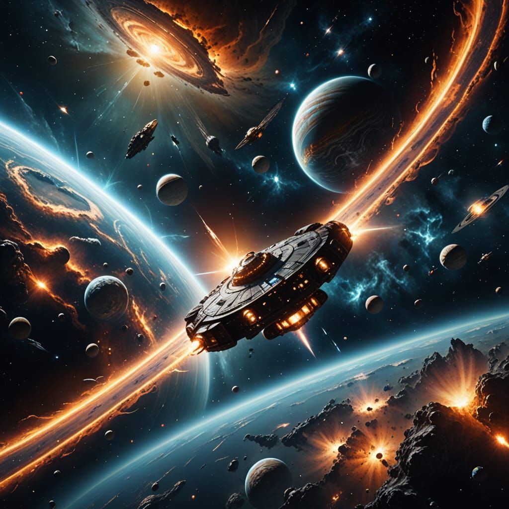 Astronomical Wonders in Cinematic Space Art