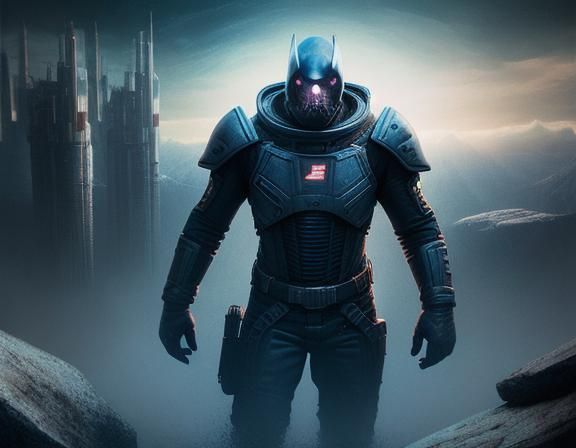 Cryopunk Superhuman in Combat Arena