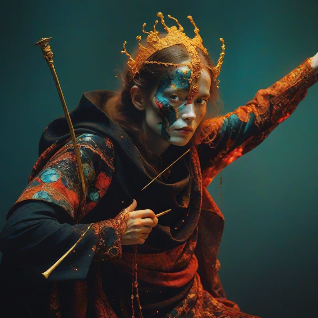 Portrait in Style of Klimt and Viertel