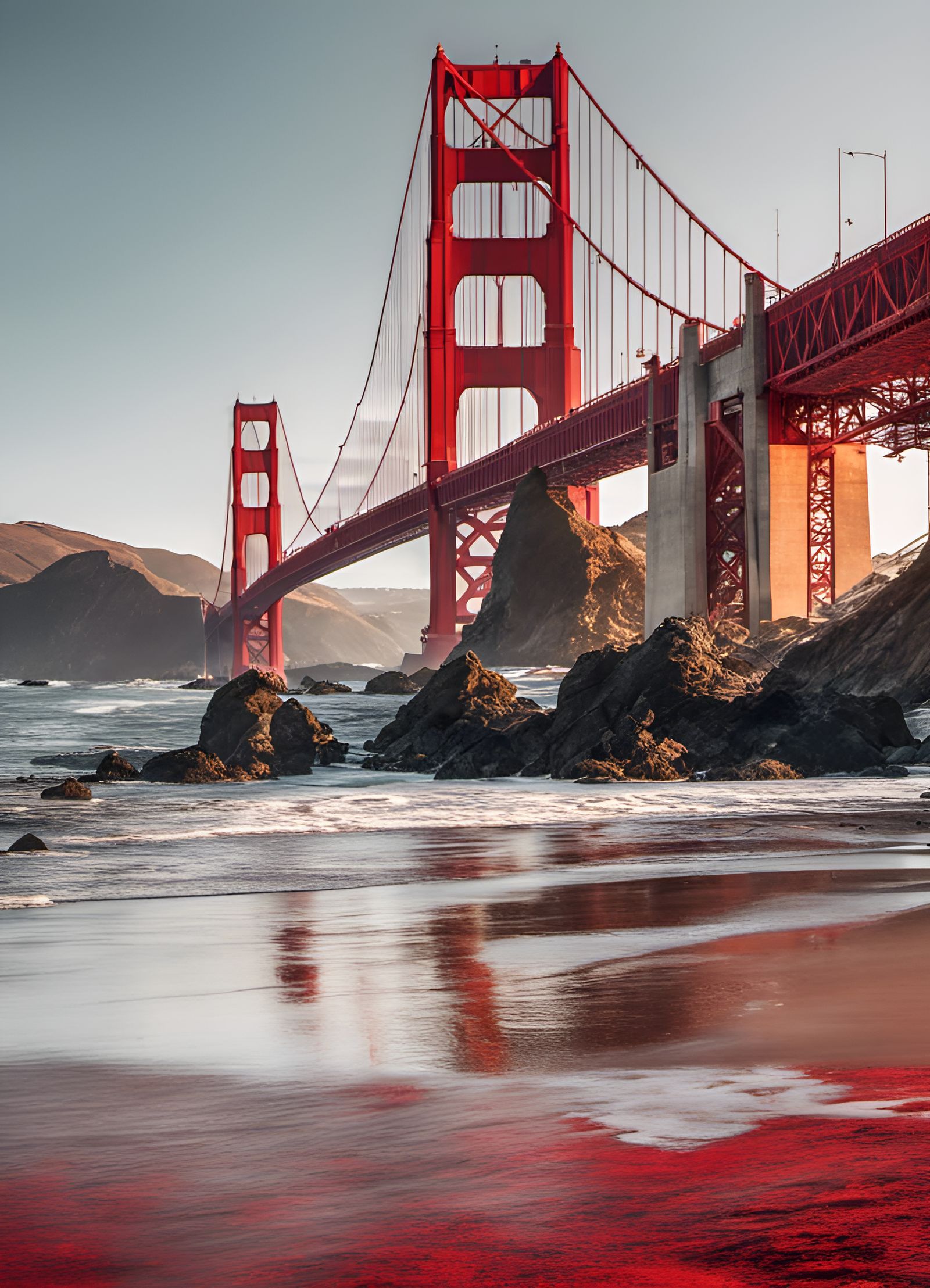 Golden Gate Bridge View in Barbizon Style