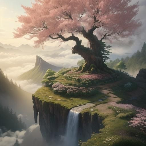 Wise Man in Mystical Forest, Anime Style