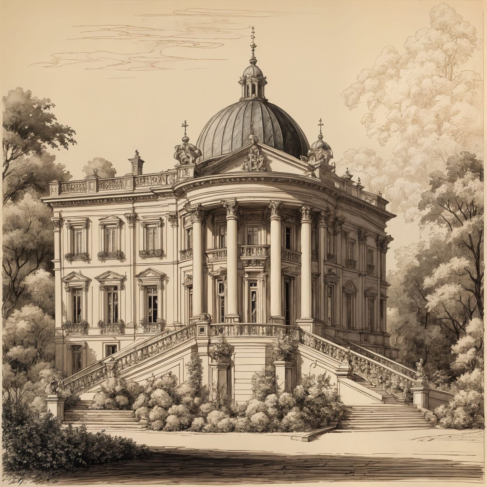 Elegant Saint Petersburg Neoclassical Villa Design