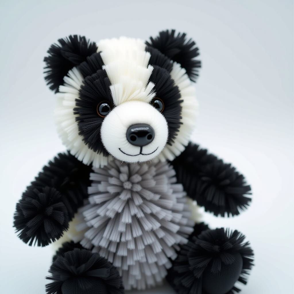 Pom Pom Badger Doll: A Textural Creation