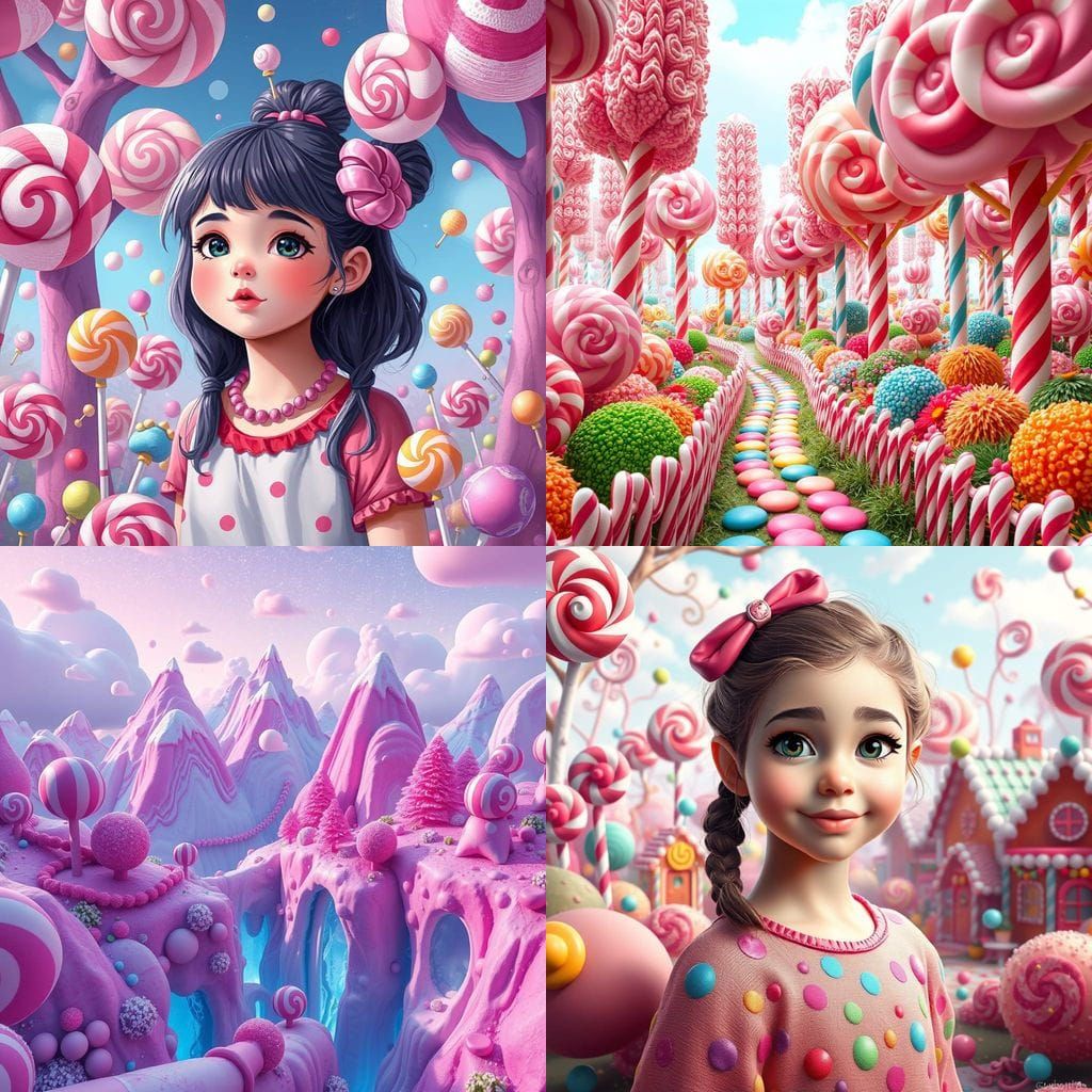 AI's Whimsical Vision of a Candy Wonderland