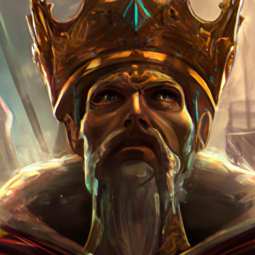 Majestic King Portrait in Hyperdetailed Style
