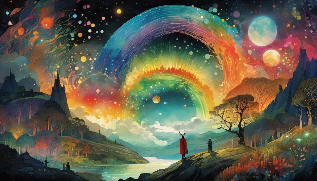 Burning Rainbow Bridge in Norse Mythology