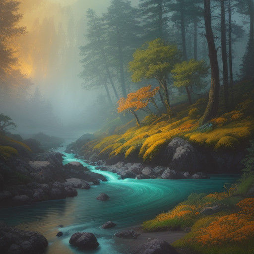 Vibrant Scottish Landscape with River