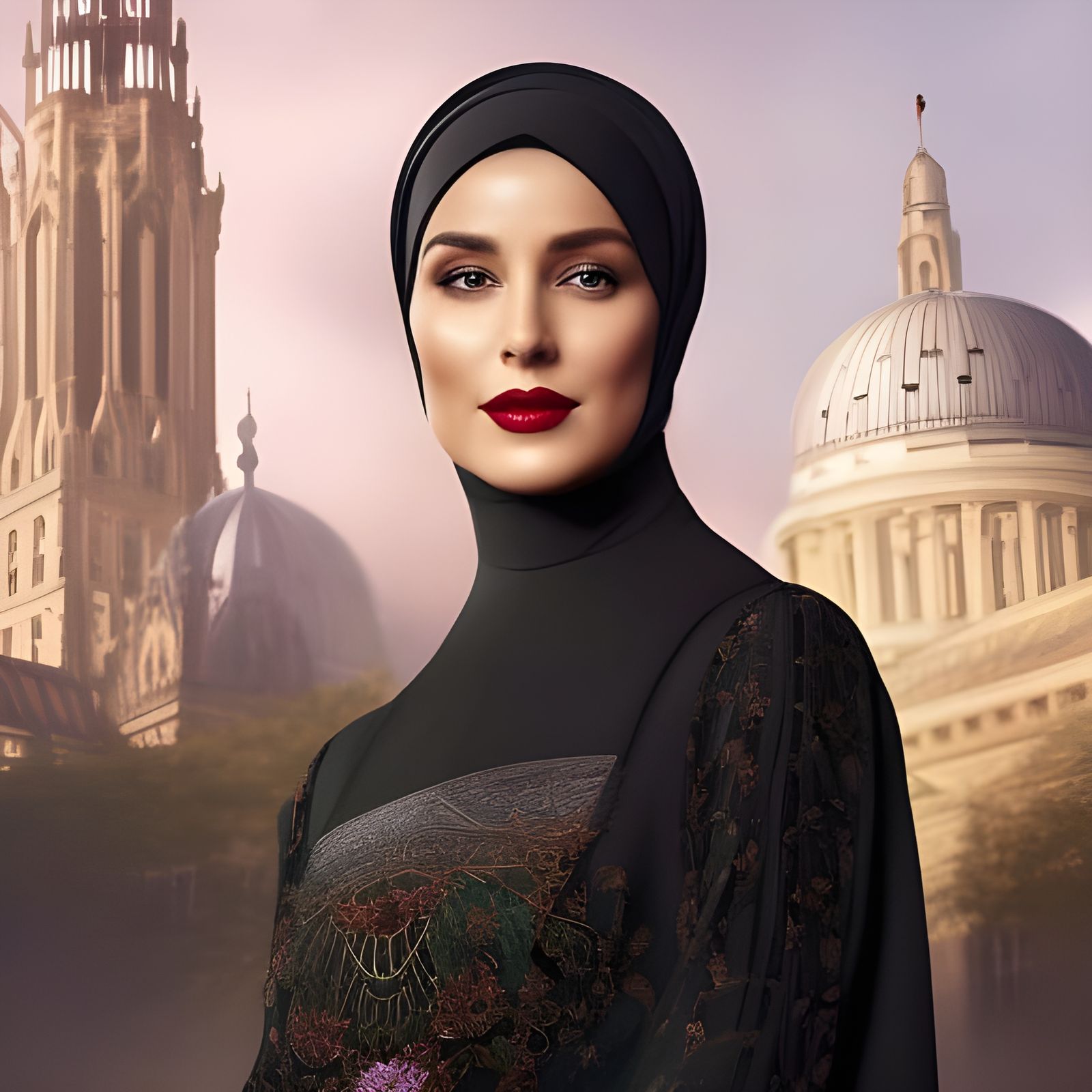 Noble Woman Portrait in Detailed Matte Painting