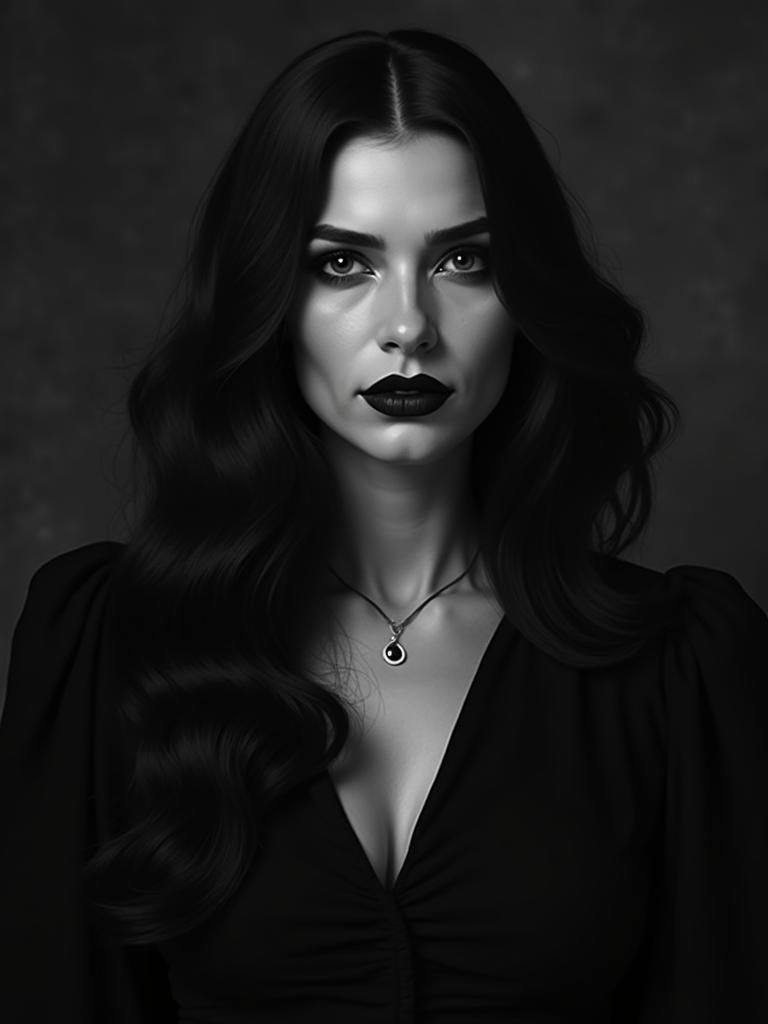 Dracula Reimagined: A Striking Black and White Portrait