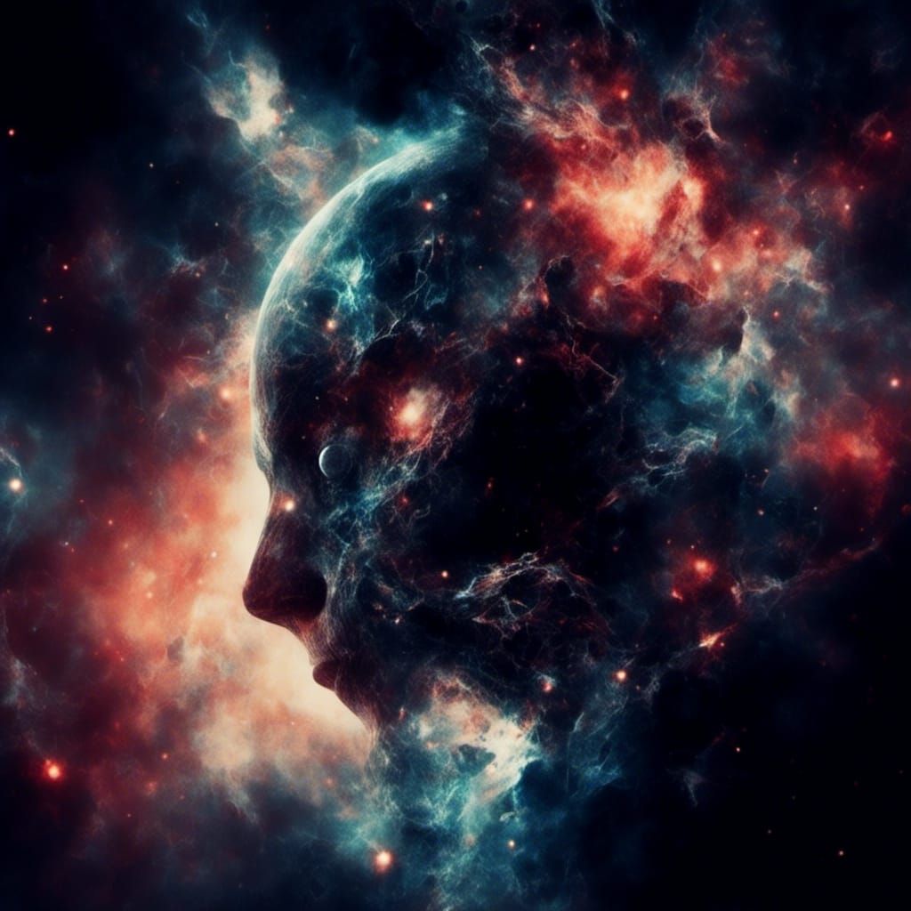 Celestial Mother Galaxy in Deep Space