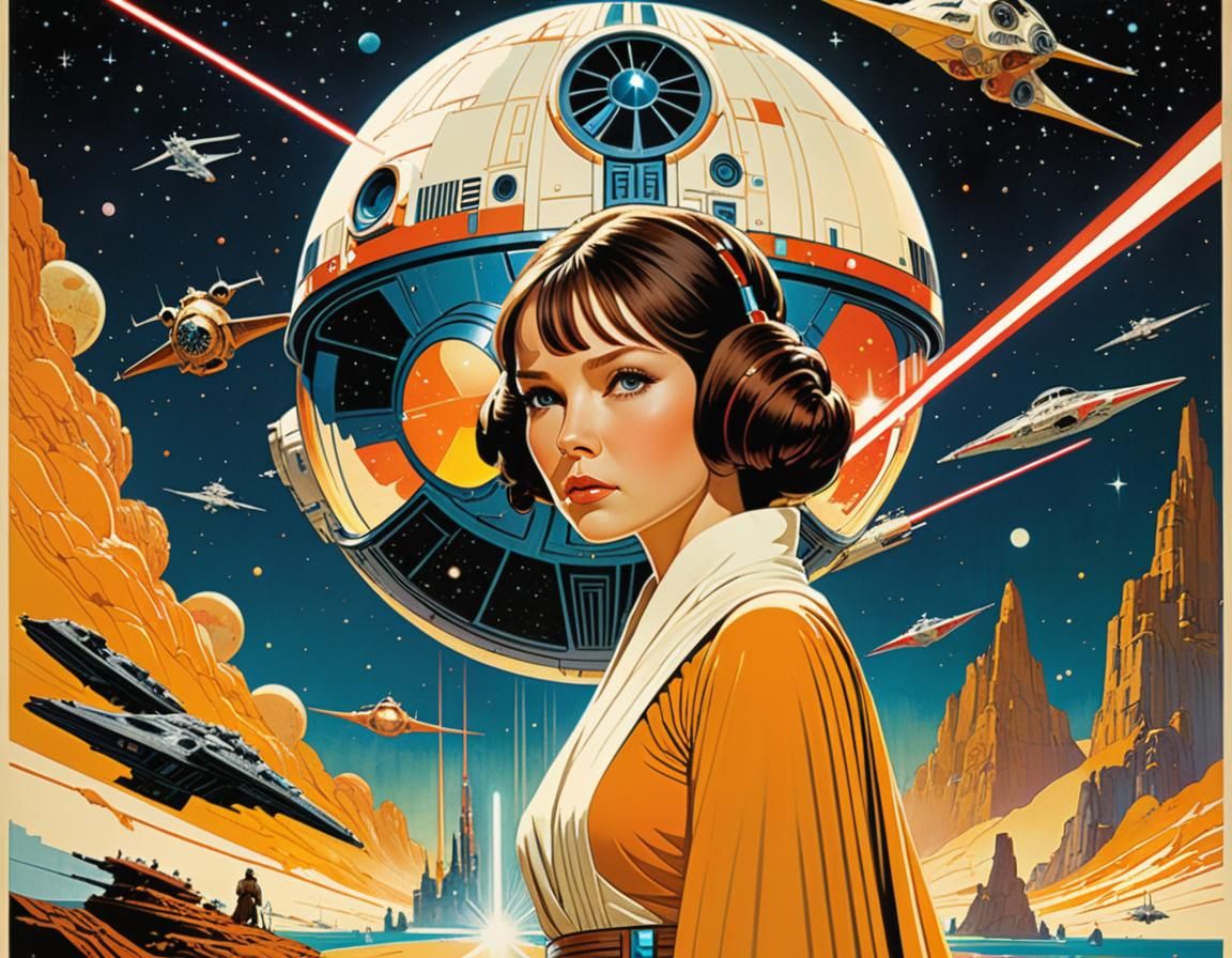 Star Wars Film Poster in Illustrative Style