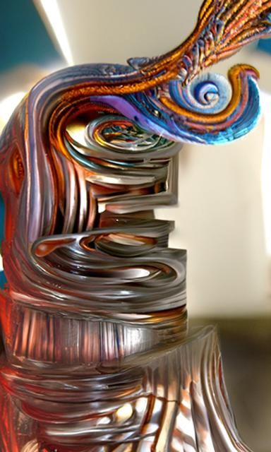 Photorealistic 3D Infinite Spiral in VRay Style