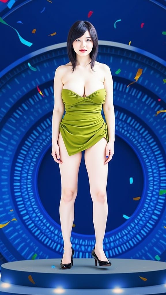 Ethereal Dancer in Whirlwind of Color