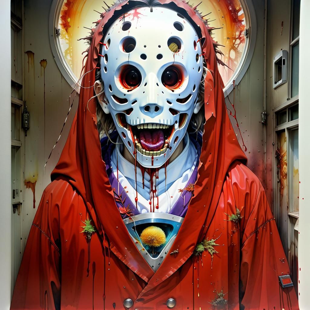 Macabre Cronenberg Monster in Studio Ghibli Style