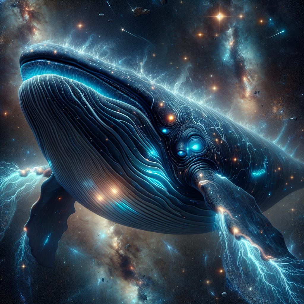 Gigantic Space Whale Drifting Through the Cosmos