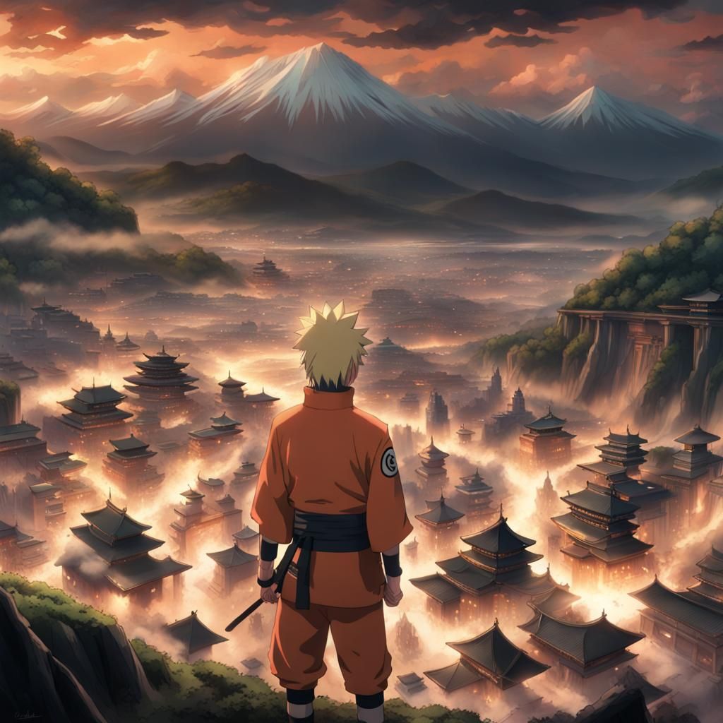 Epic Naruto Digital Matte Painting