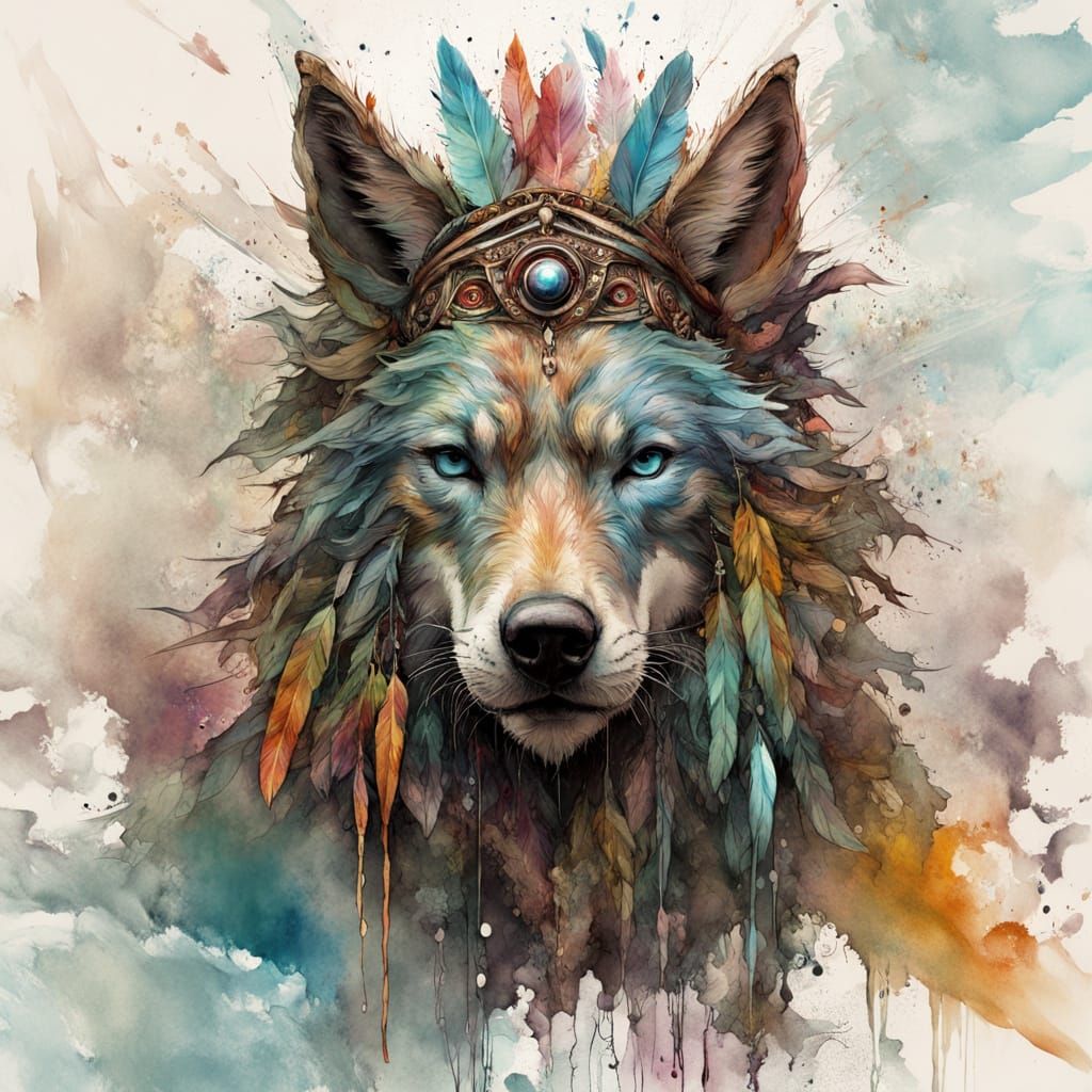 Surreal Hybrid Warrior in Cyberpunk Style