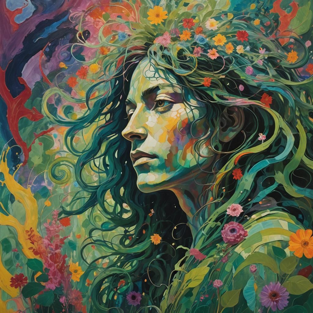 Abstract Expressionist: Figure Before Temple of Eris