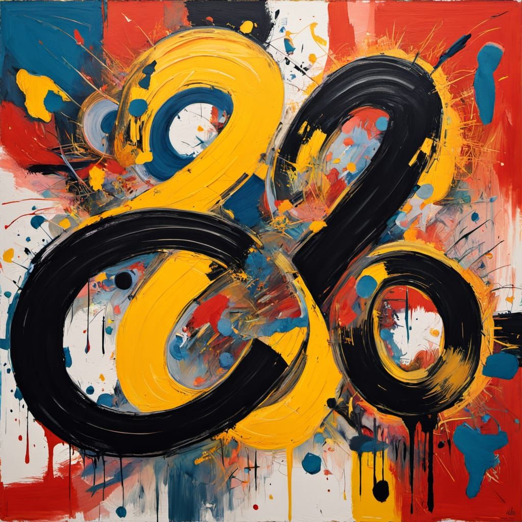 Vibrant Expressionist Masterpiece: Infinity Emerging from Ei...