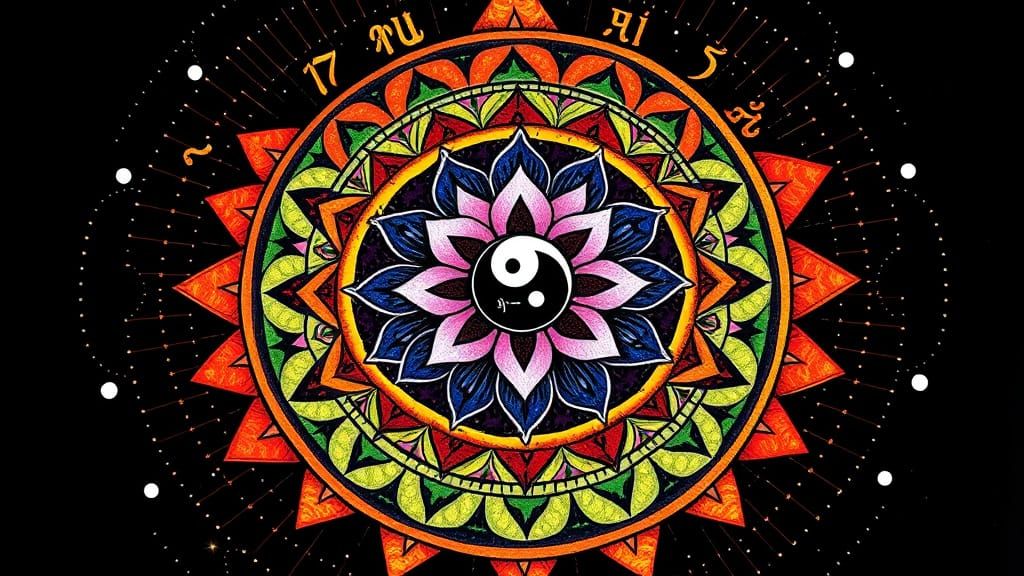 Intricately Detailed Traditional Mandala Artwork with Modern...