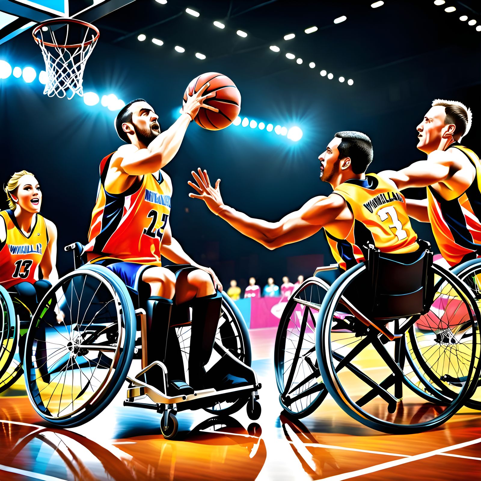 Hyperrealistic Wheelchair Basketball: Agility and Determinat...