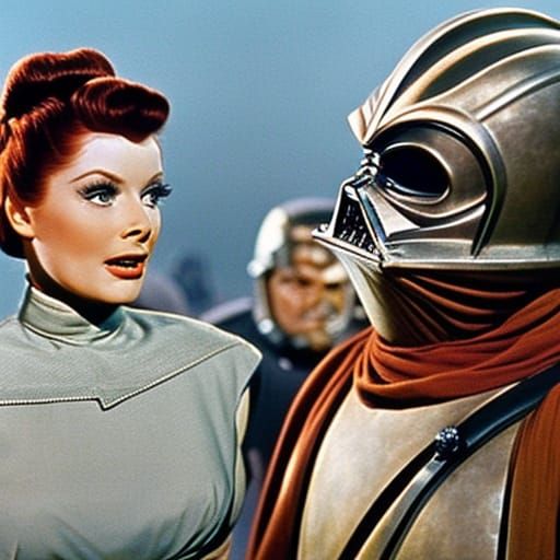 Lucille Ball in Star Wars Hyperrealistic Concept Art