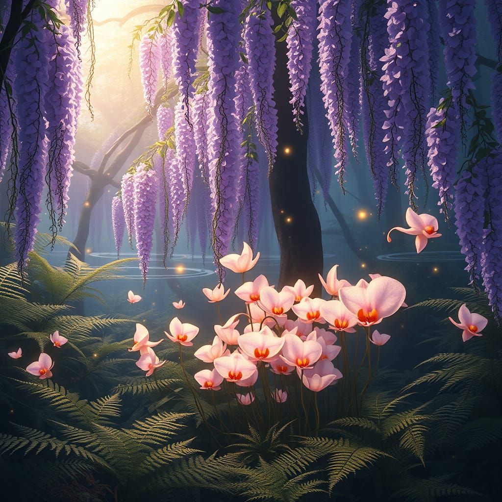 Ethereal Woodland Sanctuary in Dreamlike Splendor