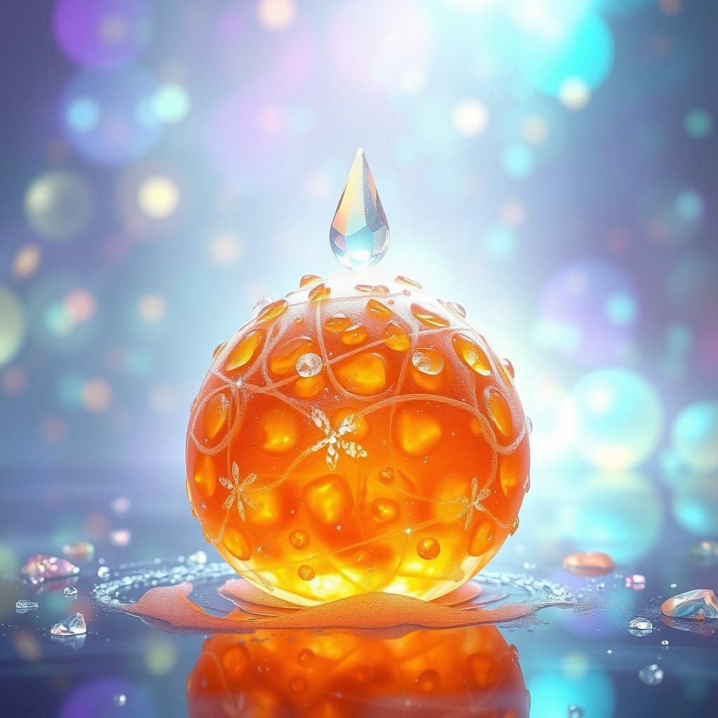 Mystical Crystaline Kue Wafel in Vibrant Fantasy Realm