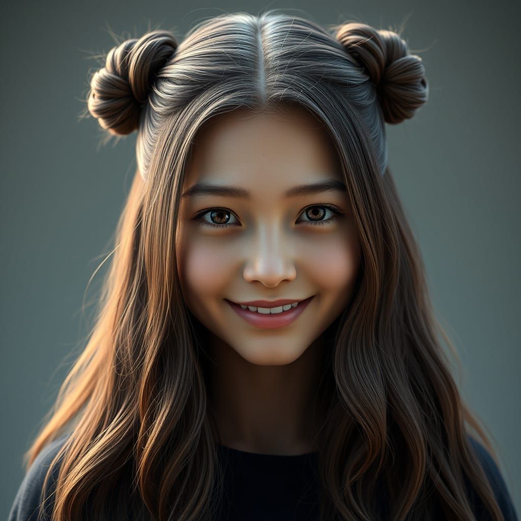 Stunning Young Woman in Dreamlike Fantasy Portrait