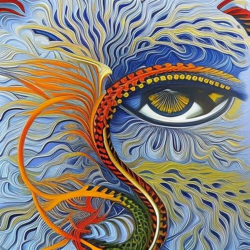 Surreal Oil Painting with Hyperrealistic Details