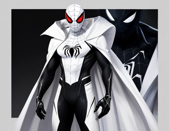 Teen Superhero in Glowing Spider Suit