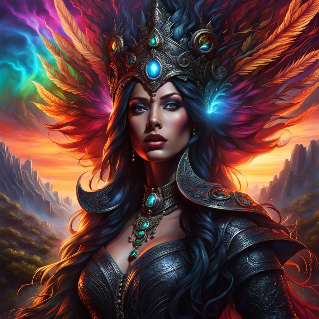 Beautiful Sorceress Welcomes Night Terrors: Dark Fantasy Art