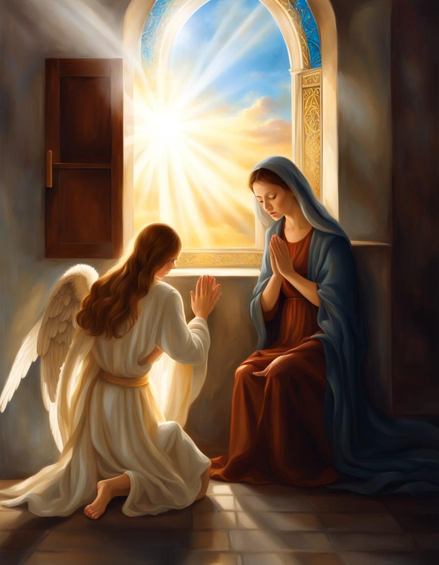 Angel Gabriel Appears to Praying Woman