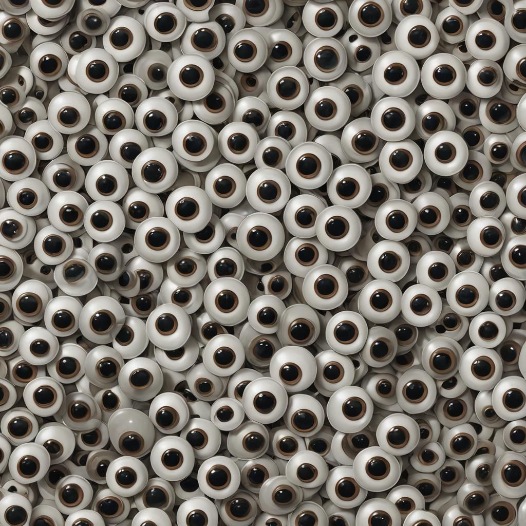 Myriad Googly Eyes Creates a Surprising Pattern