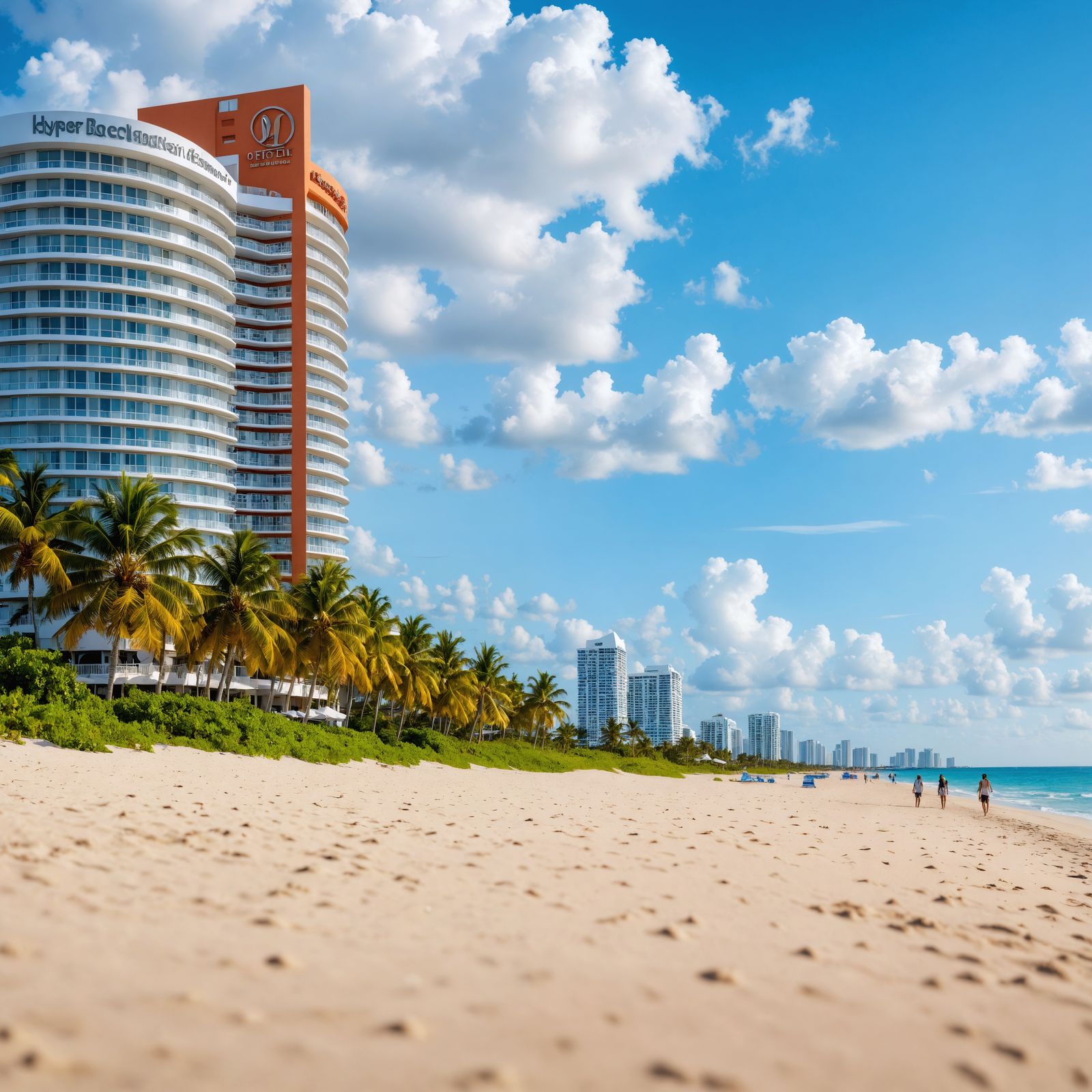 Miami Beach Hotel: Hyperrealistic HDR Coastal View