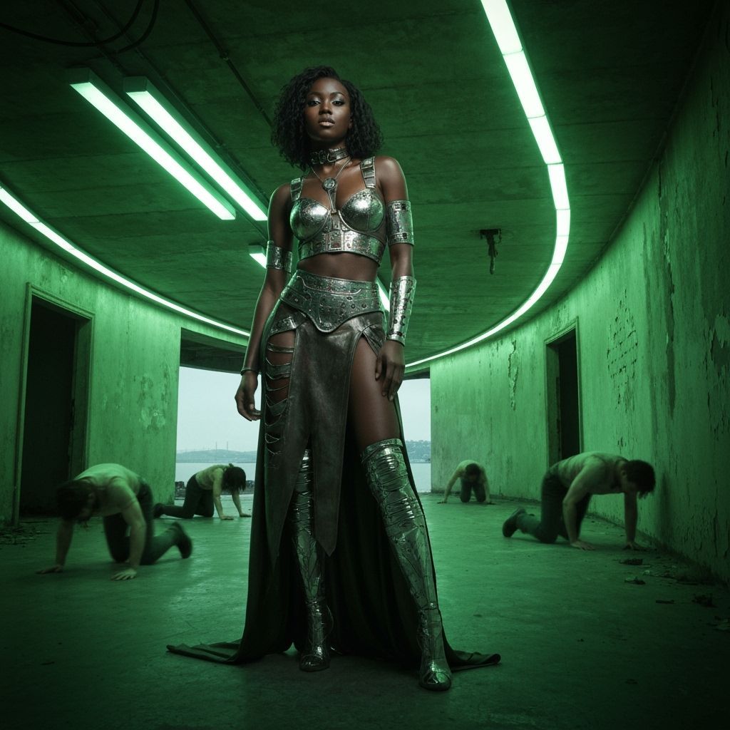 Dystopian San Francisco: Woman in Cyberpunk Style