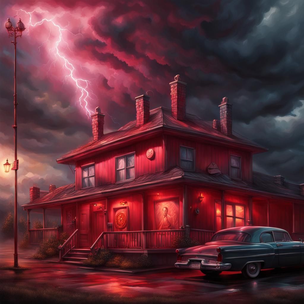 Creepy Motel Wizard with Ruby Staff