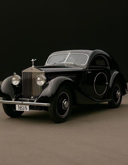 1925 Rolls-Royce Round Door Portrait in Vintage Film