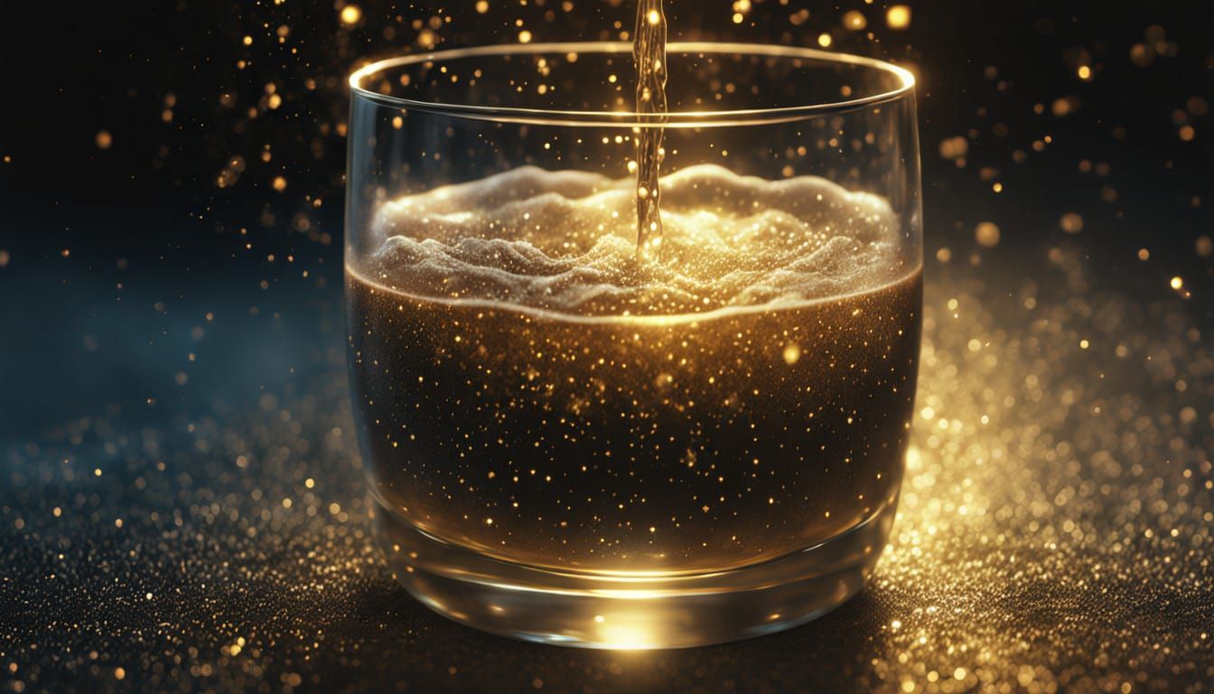 Glowing Liquid Stardust in Digital Matte Painting