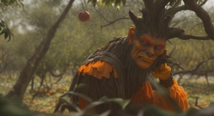 Rotten Orange Tree Monster in Professional Photography