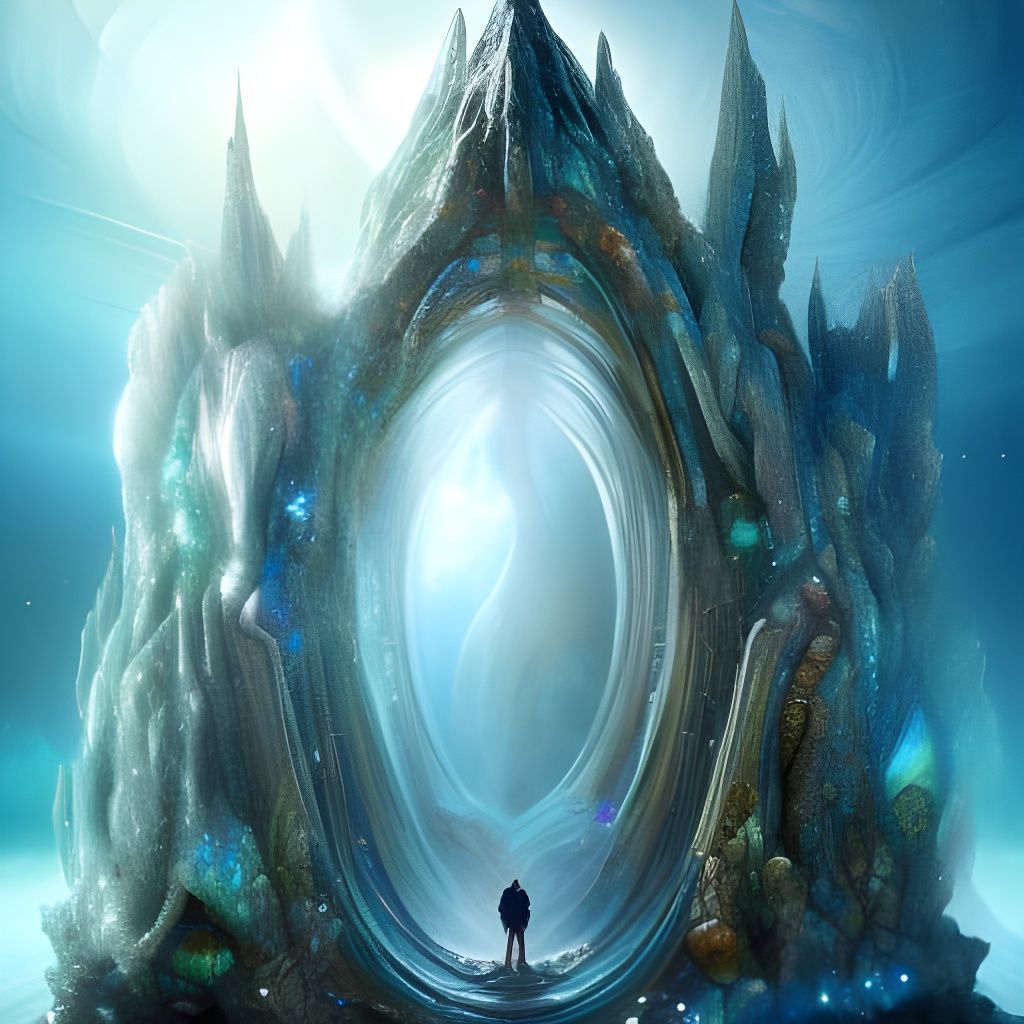 Cosmic Ice Portal with Crystalline Architecture